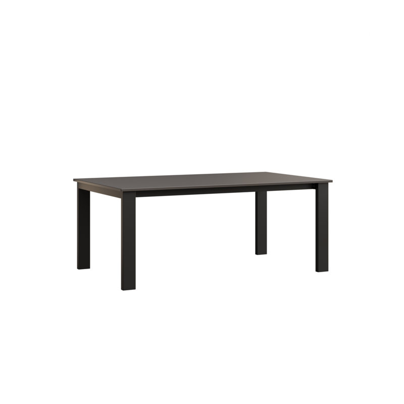 Berkley Outdoor Dining Table, Graphite, Matte Black