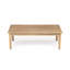 Causeuse d'extérieur avec table basse et coussin en teck clair 2 pièces