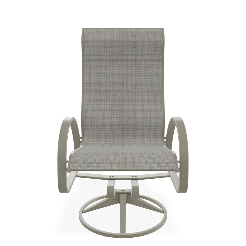 Aruba II Sling Aluminum Frame Supreme Swivel Rocker, Storm, Burke
