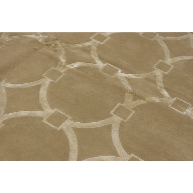 High-Quality Hand-Knotted Amber Area Rug