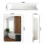 Armoire de salle de bain murale ou encastrée en aluminium Tiran