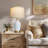 23“ Ceramic Bedside Table Lamp Set with Dual USB Ports and Bulbs-1302996595