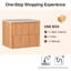  Meuble-lavabo flottant moderne 24 po avec comptoir intégré en bois naturel
