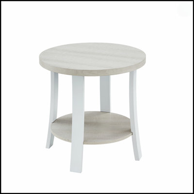 Table de bout avec tablette en bois Anze