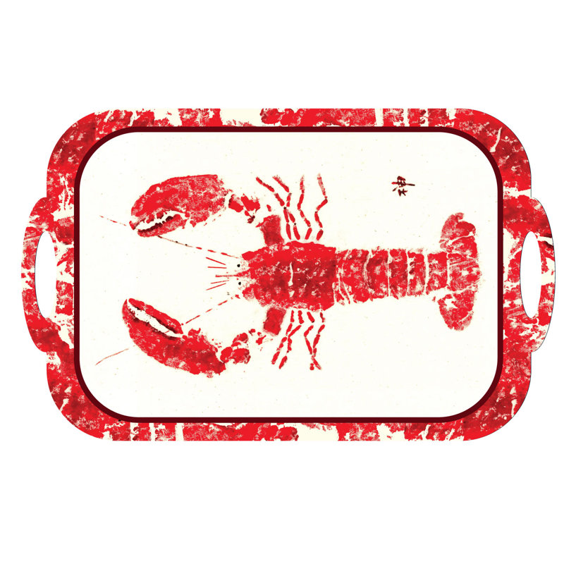 Plateau de service en mélamine homard | Inspiré par l'océan