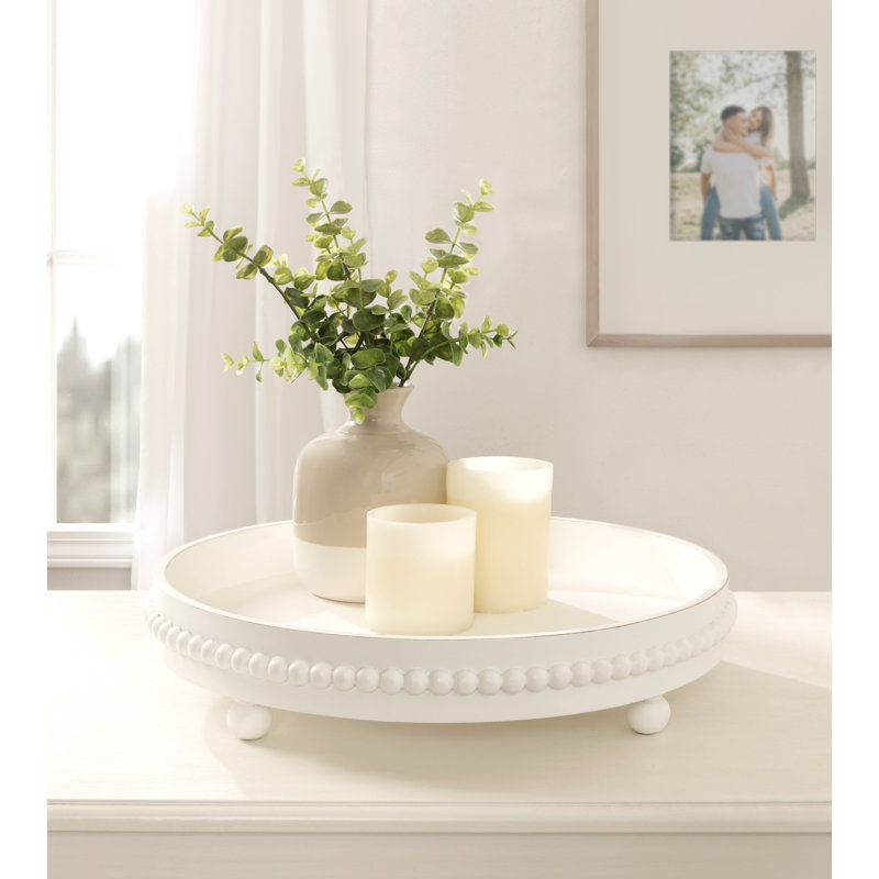 Lewter Strahm Decorative Tray 16" Diameter White