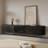 Mid-Century Modern TV Stand, Sliding Door, Fully Assembly-114660535-114660534
