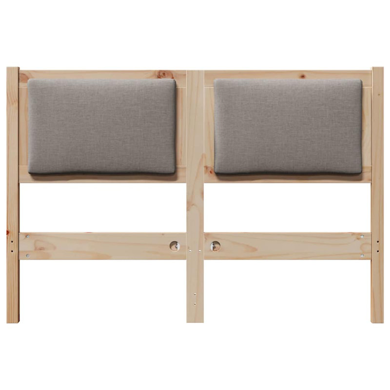 Solid Wood Headboard, EU Double - 135 x 200 cm, Brown, Khaki