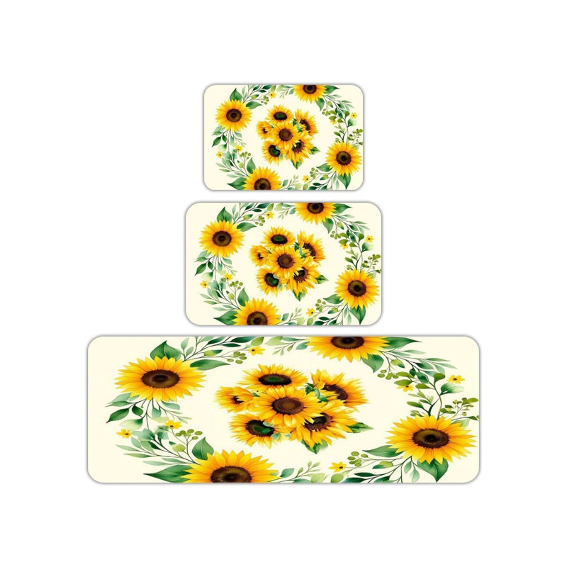 Ensemble de 3 tapis de cuisine Watercolor