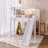 Twin Loft Bed Frame With Storage Function Shelves, Solid Wood Materialen Frame Material Lower Loft Bed Frame With Led Lighting Function Lights And Full-Length Guardrails-711263452
