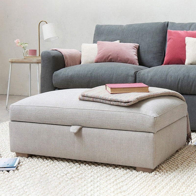 Banc rembourré beige, Beige