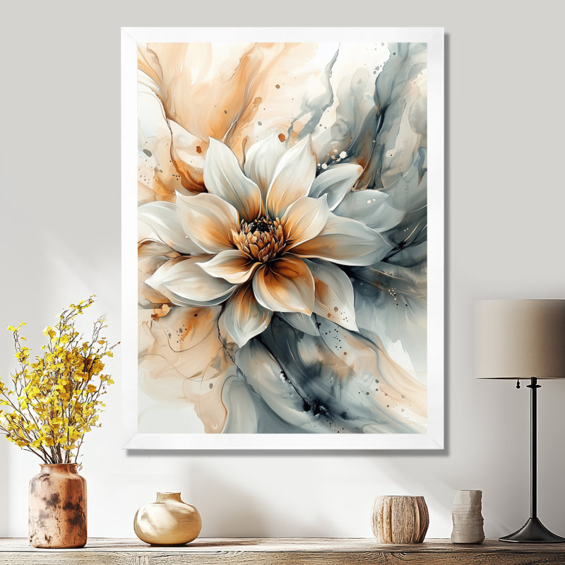 Housman - Floral Canvas Prints, 20" H x 12" W, Single Picture Framed Print, White