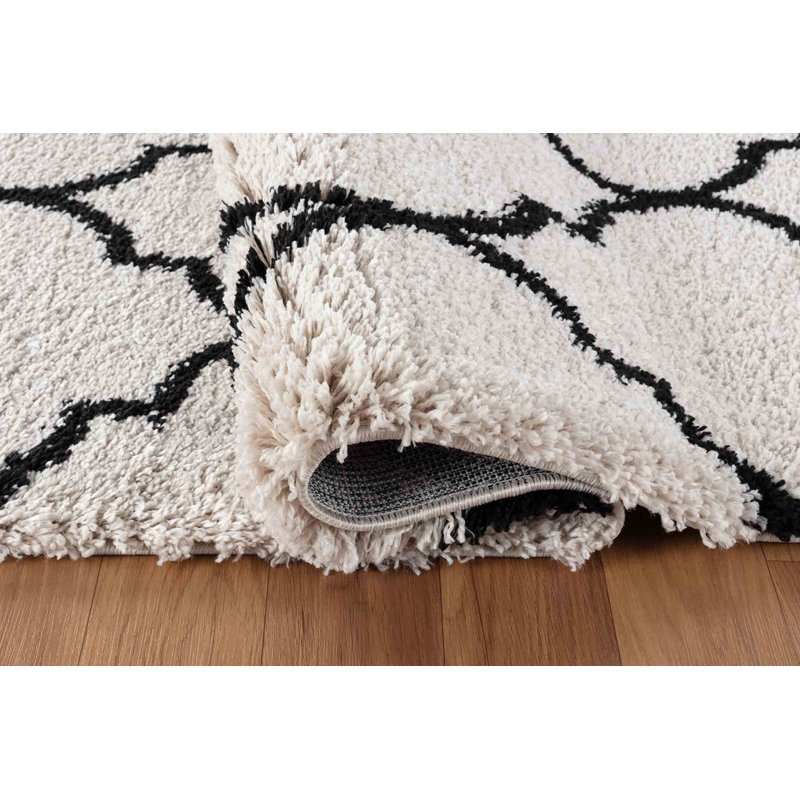 Havza Moroccan Shag Area Rug, Rectangle 200cm x 290cm