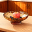Grand bol à fruits en cristal avec motif floral élégant - Décoration de cuisine durable sans plomb pour les fruits, les collations et la présentation de la maison-1828008607