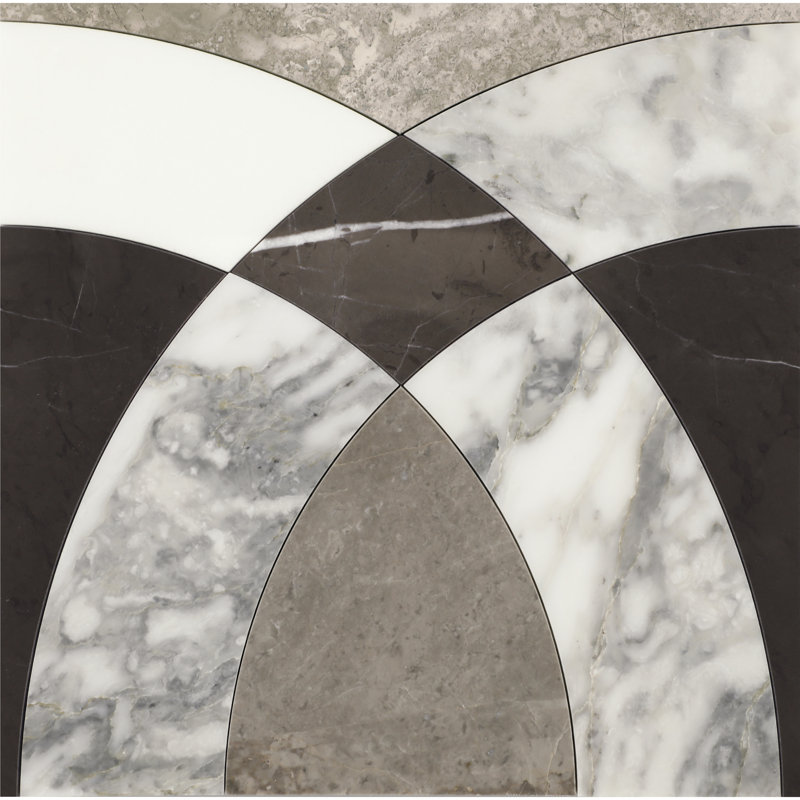 Daltile Eclessia Marble Natural Stone Arches Mosaic Polished (10 PCS Per Carton) (9.70 SQFT Per Carton)