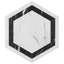 Carreau de marbre et de plancher en porcelaine 11 po x 13 po Marbilia Hex Venato avec Biotech-62376038