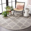 Tapis géométrique gris clair / ivoire Ammundsen-747219365