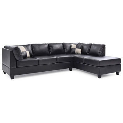 Malone G643BSC Sectional ( 3 Boxes) , BLACK