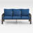 Aluminum Outdoor  3 Person Patio Sofa With Coffee Table-2112876817