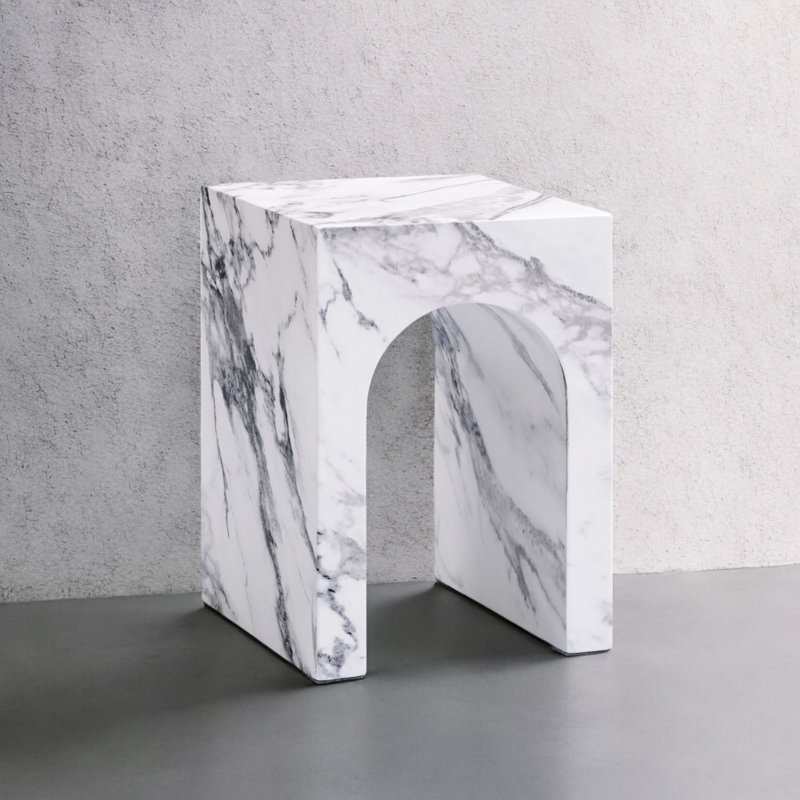 End Table, Engineered Stone Finish