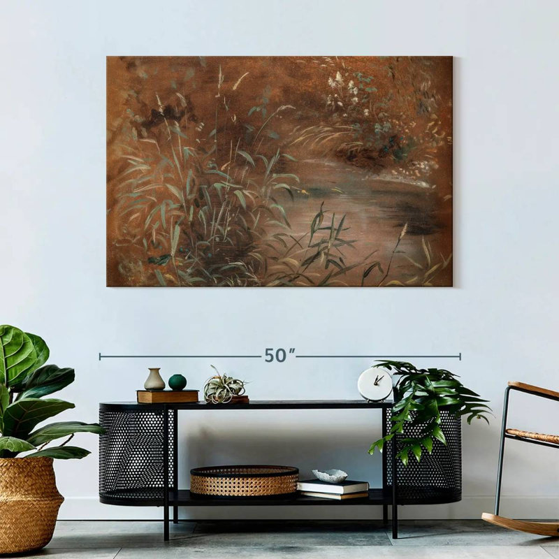 Rushes By A Pool, 32" H x 48" W