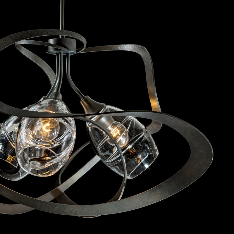 Nest 3 - Light Unique/Statement Novelty Chandelier, Dark Smoke, 22.2" - 64.2"
