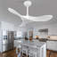 Ventilateur de plafond moderne blanc 36 pouces