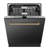 ZLINE Autograph Edition 24 in. Monument Series Top Touch Control Tall Tub Dishwasher in Black Stainless Steel W/ Champagne Bronze Handle, 45dBa (DWMTZ-BS-24-CB)-71248902