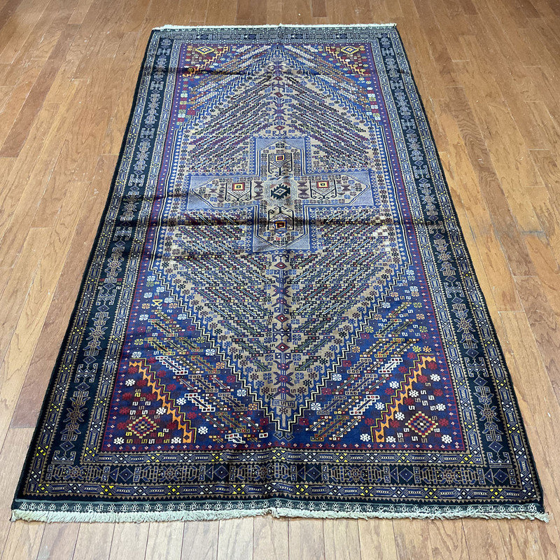 Tapis de couloir en laine noué à la main Bungalow Rose Bungalow