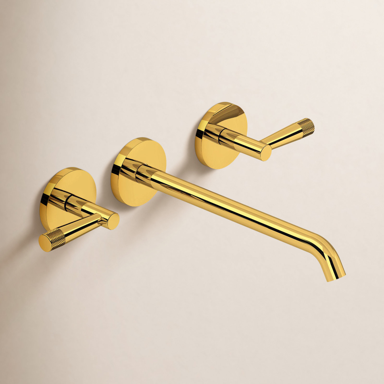 Terrell Wall Roman Tub Faucet, Unlacquered Brass