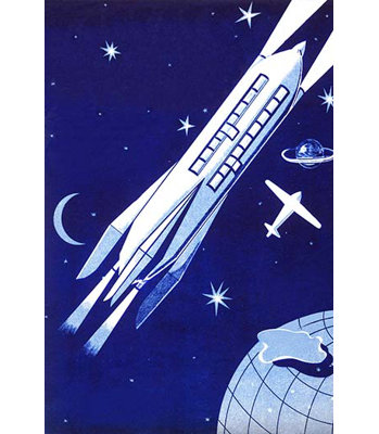 Space travel 2000-impression d’art graphique