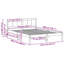 Bed Frame with Headboard Solid Pine Wood-1651658006-1651658088