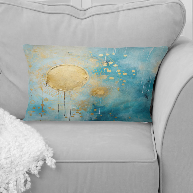 Coussin décoratif bleu sarcelle