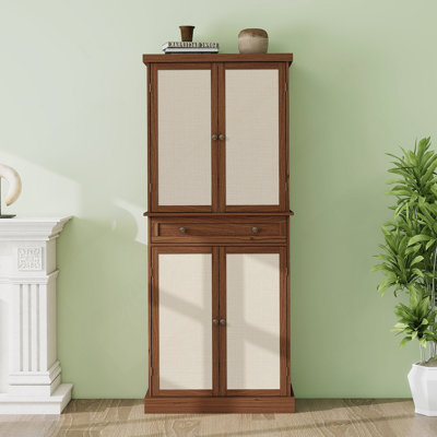 Armoire de rangement à 4 portes avec 1 tiroir et 4 tablettes intérieures réglables