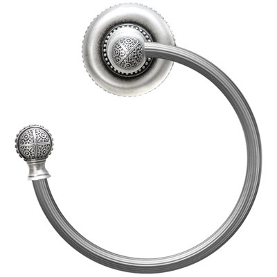Millennium swing towel reeded ring left in Satin