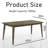 72 Inch Dining Table for 6- 8, Modern Split Top Farmhouse Design, Distressed Walnut Finish, Solid Wood & MDF Construction, 72"L x 35"W x 30"H