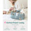 Organisateur de couches, panier matelassé de rangement pour chambre de bébé pour les essentiels du nouveau-né et poste à langer, cadeau pour la fête de naissance et registre indispensable