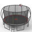 Trampoline 16 pi - Noir et rouge