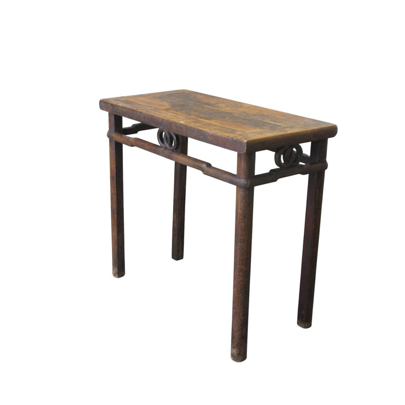 Antique Chinese Double-Ring Motif Side Table