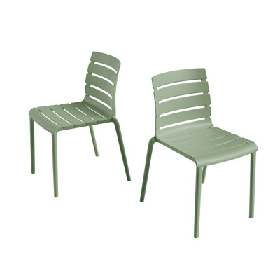 Chaise empilable en plastique Rylan pour l'intérieur ou l'extérieur - ensemble de 2