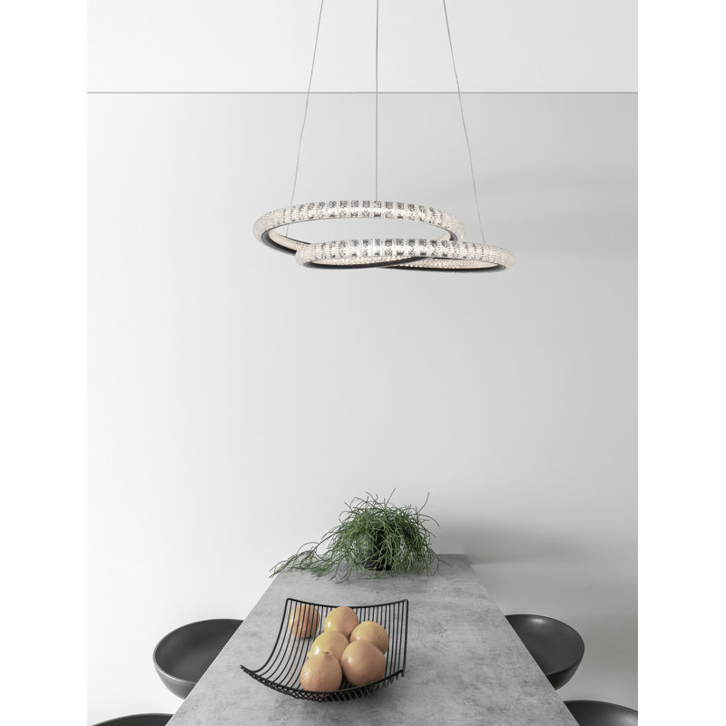 1 - Light Black LED Unique/Statement Pendant