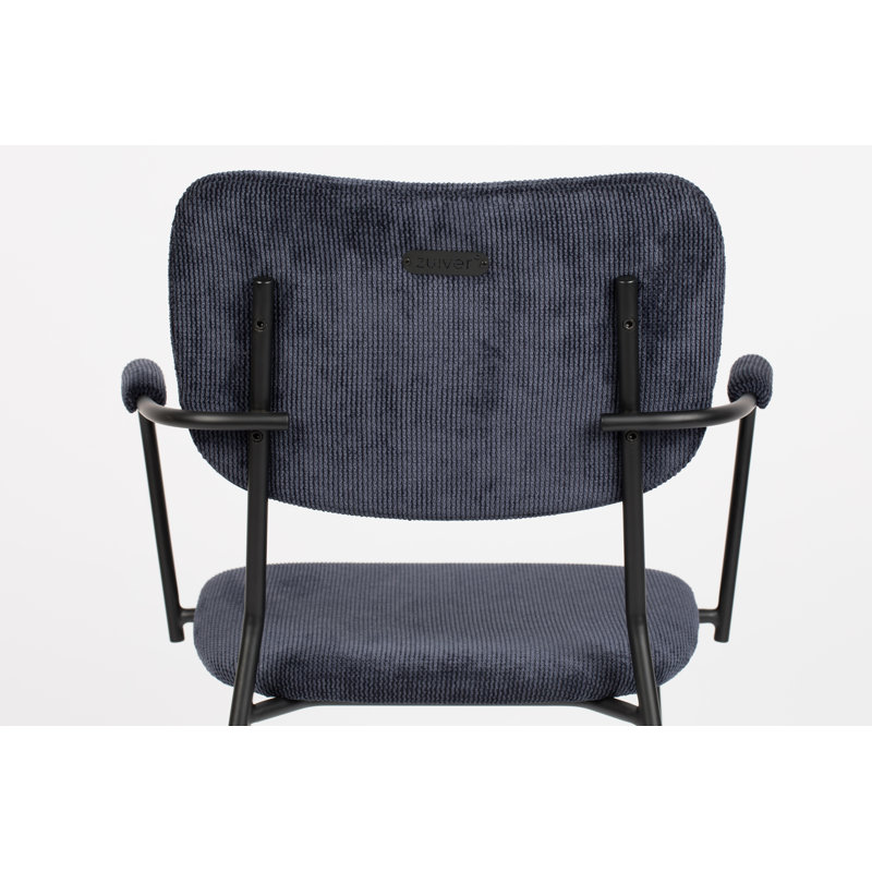 Benson Upholstered Arm Chair, Dark Blue