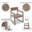 Fauteuils de jardin et d'extérieur en PEHD couleur bois antique avec dossier, design moderniste