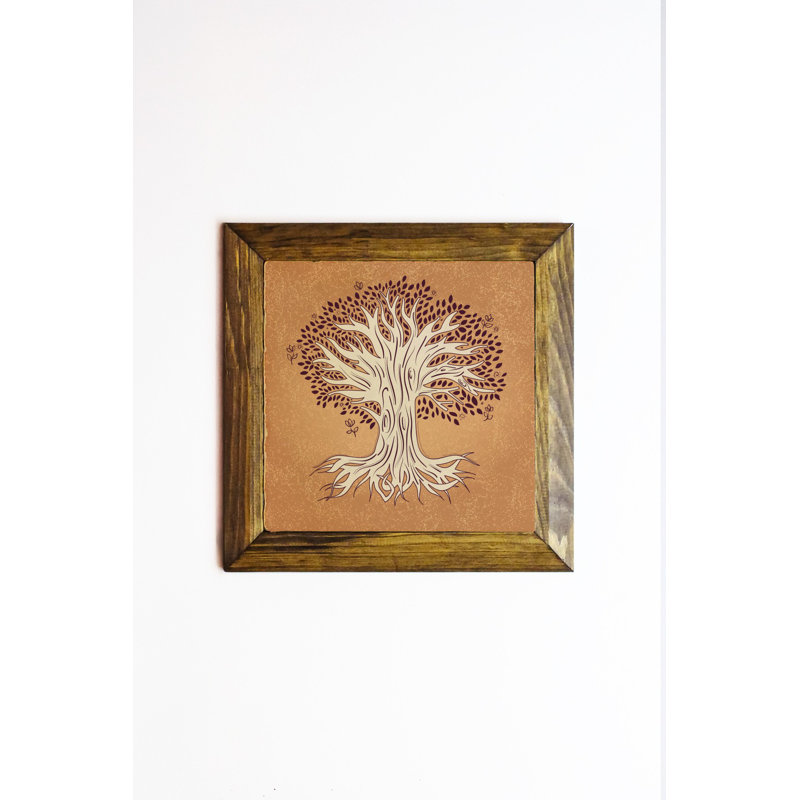 Élégante peinture encadrée décorative, art 100% pierre, 6,1 x 6,1 pouces | Cadre en bois de qualité supérieure, épaisseur: 0,8 po | Imprimé UV pour des couleurs éclatantes | Parfait pour la décoration intérieure, le salon et le bureau