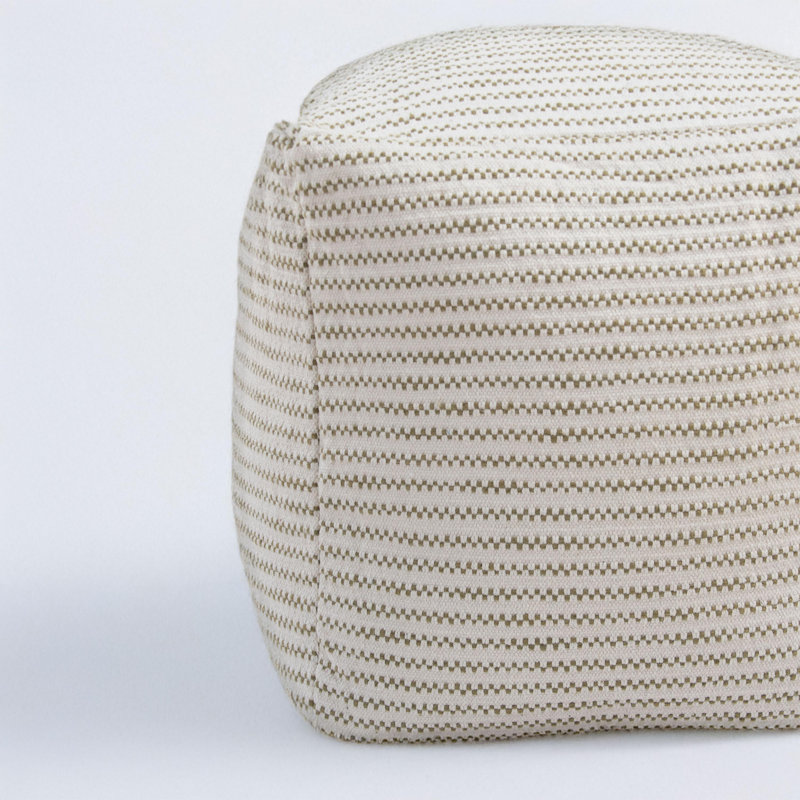 Pouf en coton tissé / polyester