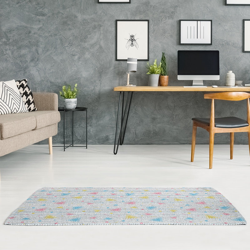 Chenille Geometric Indoor Rug, Rectangle 5' x 7'