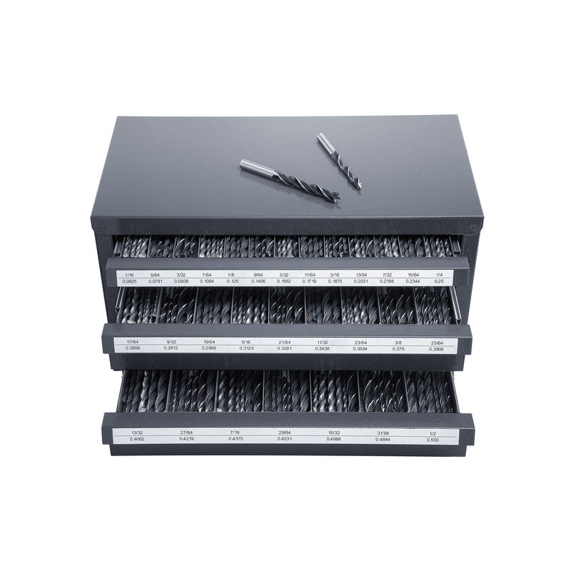 Armoire-distributeur à 3 tiroirs en acier gris