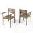 Set Of 2 Acacia Wood Patio Armchair-305255053