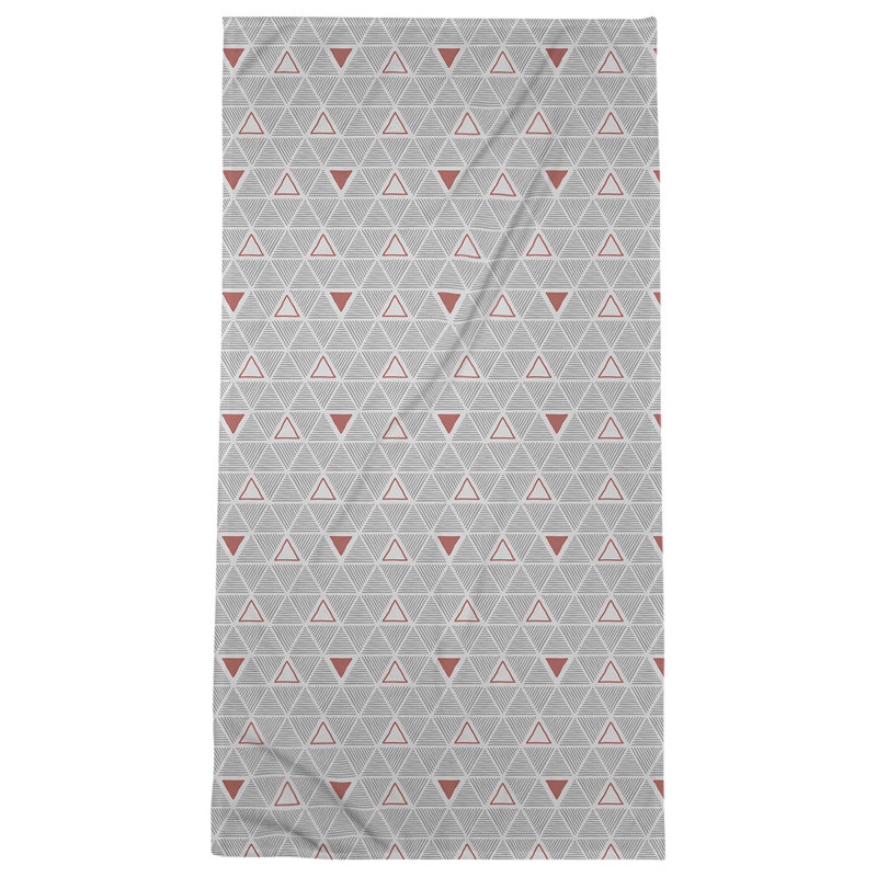 Serviette de bain Classic, Gris/rouge