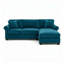 Canapé modulaire en velours bleu antique Irlanda